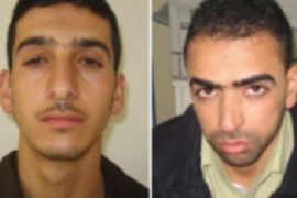Two-picture combo image provided by Shin Bet, Israel's security service, shows Marwan Qawasmeh, left, and Amer Abu Aisheh that the security service identified as the central suspects in the recent disappearance of three Israeli teenagers. Israel on Thursday, June 26, 2014, identified the two well-known Hamas operatives in the West Bank as the central suspects in the recent disappearance of three Israeli teenagers, in the first sign of progress in a frantic two-week search for the missing youths. (AP Photo/Shin Bet)