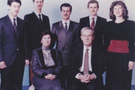 Former Syrian President Hafez al-Assad (seated R), his wife Aniseh (seated L), sons Maher (standing, L-R), Bashar, Bassel, Majd and daughter Bushra (standing, L-R) pose for a family portrait, in this undated Sana file picture. The civil war that has unfolded in Syria over the past two and a half years has killed more than 100,000 people and driven millions from their homes. Now, in the wake of last week's chemical weapons attack near Damascus, the world is waiting to see what action Western powers will take and what impact this will have on the Middle Eastern nation and the rest of the volatile region. REUTERS/Sana/Files (SYRIA - Tags: POLITICS TPX IMAGES OF THE DAY CIVIL UNREST CONFLICT) ATTENTION EDITORS - THIS IMAGE WAS PROVIDED BY A THIRD PARTY. FOR EDITORIAL USE ONLY. NOT FOR SALE FOR MARKETING OR ADVERTISING CAMPAIGNS. THIS PICTURE IS DISTRIBUTED EXACTLY AS RECEIVED BY REUTERS, AS A SERVICE TO CLIENTS. ATTENTION EDITORS: PICTURE 1 OF 40 FOR PACKAGE 'SYRIA - A DESCENT INTO CHAOS.' SEARCH 'SYRIA TIMELINE' FOR ALL IMAGES