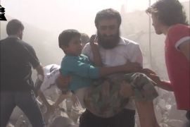 قصف الطيران الحربي السوري لمدينة تل رفعت