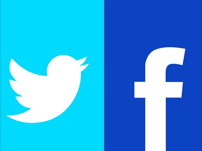 شعارات - فيس بوك وتويتر - موقع البوابة العربية للأخبار التقنية