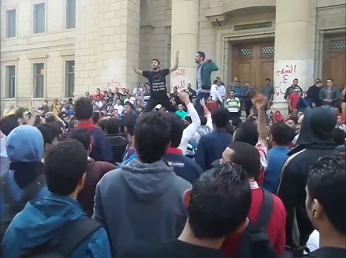 مظاهرات طلابية في عدد من الجامعات المصرية