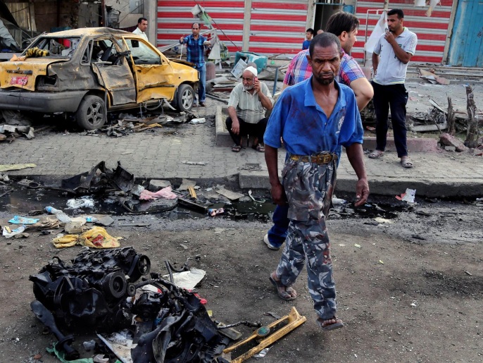 موقع انفجار سابق لسيارة مفخخة في مدينة الصدر ببغداد (أسوشيتد برس-أرشيف)