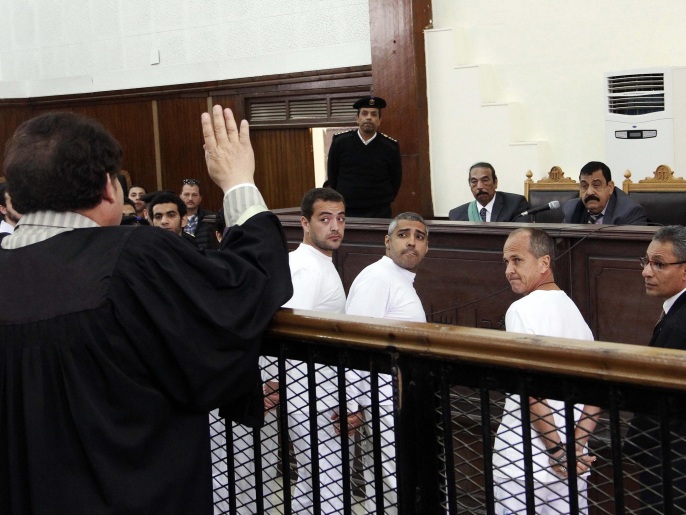 ‪‬ الأحكام الصادرة بحق صحفيي الجزيرة اعتبرت صادمة(أسوشيتد برس)