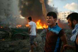 صور من آثار العدوان الإسرائيلي على غزة