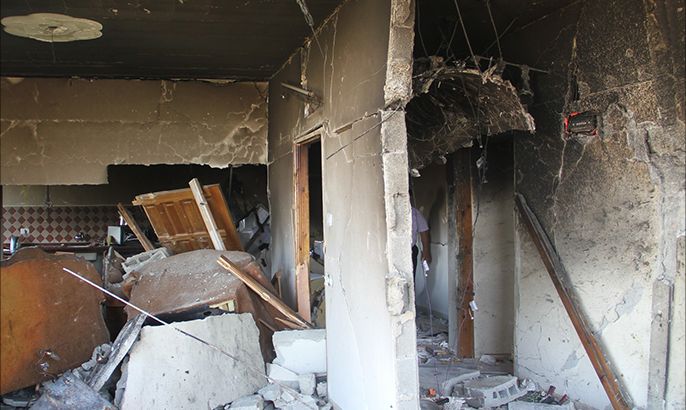 تفجير منزل مروان القواسمي (تصوير: عوض الرجوب-الجزيرة نت)