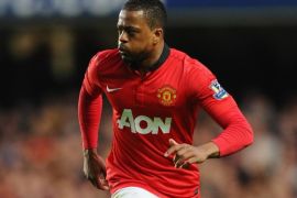 LONDON, ENGLAND - JANUARY 19: Patrice Evra of Manchester United in action during the Barclays Premier League match between Chelsea and Manchester United at Stamford Bridge on January 19, 2014 in London, England.