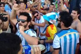 تحضيرات جماهير الأرجنتين لنهائي المونديال بالبرازيل