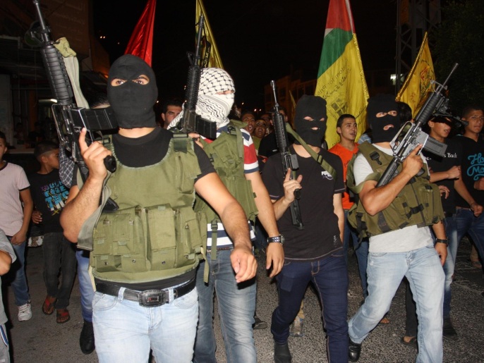 ‪(الأوروبية‬ كتائب شهداء الأقصى أثناء مسيرة بغزةضد العدوان الإسرائيلي