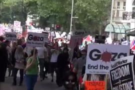 مظاهرة في لندن دعما لغزة