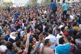 جانب من احتجاجات الطلاب بجامعة الأزهر العام الدراسي الماضى