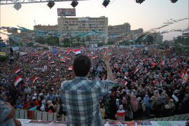 جانب من احتشاد الكتظاهرين خلا اعتصام رابعة العدوية قبل عام (2)