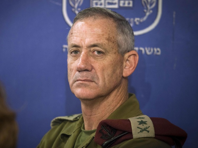 Chief of General Staff of the Israel Defense Forces Lt. Gen. Benny Gantz attends the cabinet meeting at the defense ministry in Tel Aviv, Israel, Thursday, July 31, 2014. (AP Photo/Dan Balilty, pool)