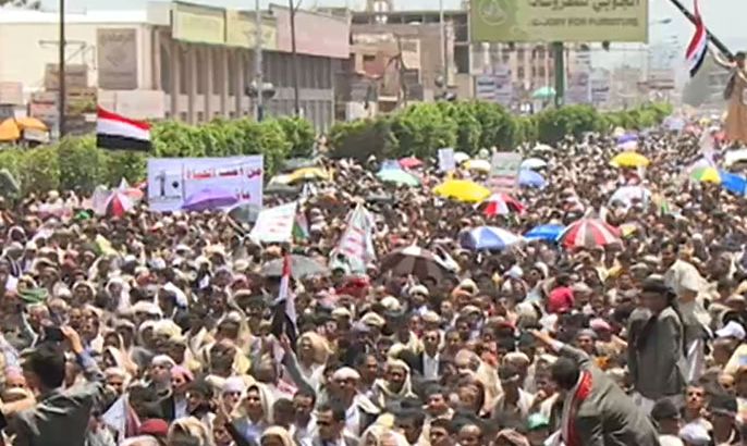 الحوثيون يستمرون باعتصامهم في العاصمة صنعاء