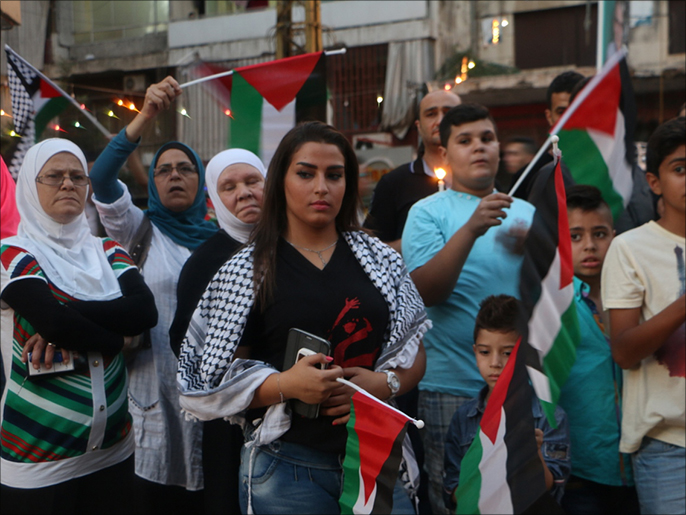 ‪نظم اعتصاما للتضامن مع غزة‬ اللقاء الشبابي اللبناني الفلسطيني (الجزيرة)