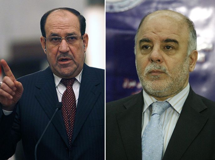 afp : Iraqi MP and Dawa party member Haidar al-Abadi - Iraqi Prime Minister Nuri al-Maliki