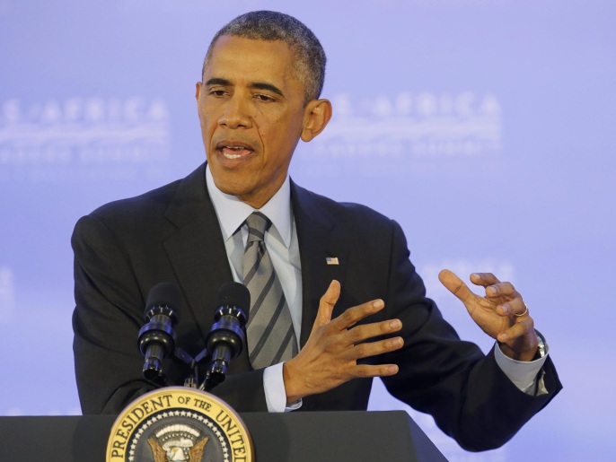 أوباما رفض تحديد جدول زمني لتدخل بلاده في العراق (رويترز)