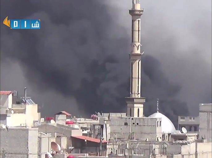 قوات النظام تقصف مدينة عربين بريف دمشق
