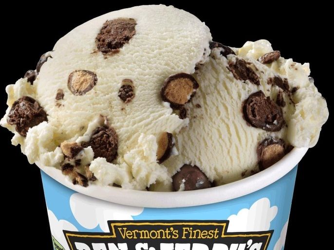 Vermont's Ben & Jerry's newest ice cream flavor "Schweddy Balls" is seen in this image released to Reuters September 8, 2011. The company known for provocative or progressive themed names said the latest creation is a tribute to a 1998 skit on NBC's Saturday Night Live starring actor Alec Baldwin. Baldwin plays a baker named Pete Schweddy, who is trying to market his rum balls, popcorn balls and cheese balls as "Schweddy Balls." The flavor, which mixes vanilla and rum flavored ice cream with fudge covered rum balls and chocolate malt balls, will be available through the end of the year.