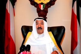 Amir of Kuwait Sheikh Sabah Al-Ahmad Al-Jaber Al-Sabah addressing the nation, regreting 'practices' that ruined co-operation between legislative and executive authorities, and calling on the Kuwaiti people to elect a new house, in Kuwait City, Kuwait, on 18 March 2009. The cabinet resigned after a dispute with Members of Parliament after a call for Prime Minister Sheikh Nasser Mohammad al-Ahmad al-Sabah to be grilled over allegations of mismanagement, breach of the constitution and misuse of public funds. EPA/STR