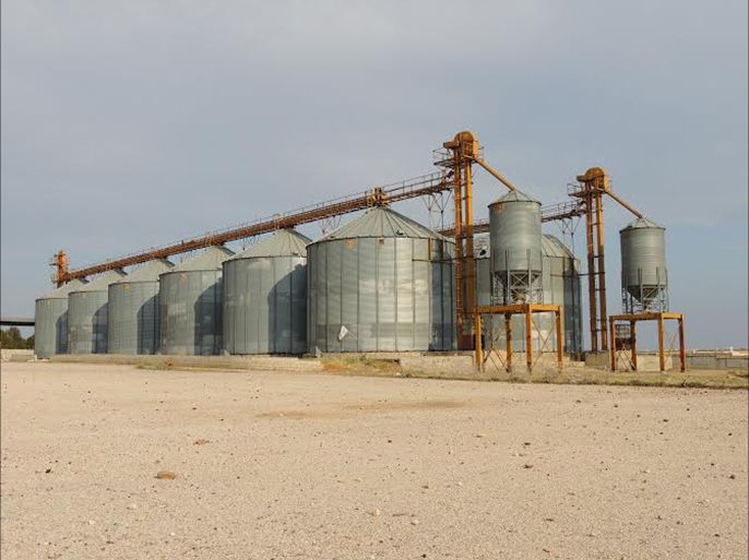 صوامع لتخزين القمح تقع تحت سيطرة المعارضة في قرية اليادودة غرب مدينة درعا