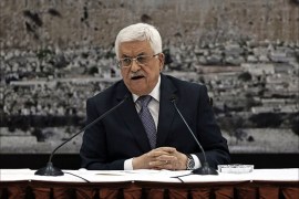 epa04369457 Palestinian President Mahmoud Abbas delivers a speech during a special leadership meeting in the West Bank city of Ramallah, 26 August 2014. Palestinian militant groups in the Gaza Strip and Israel have reached a deal to end 50 days of fighting, Palestinian officials said on 26 August. Israel, which launched a military offensive against Gaza militants on July 8, has not confirmed the report.  EPA/ALAA BADARNEH