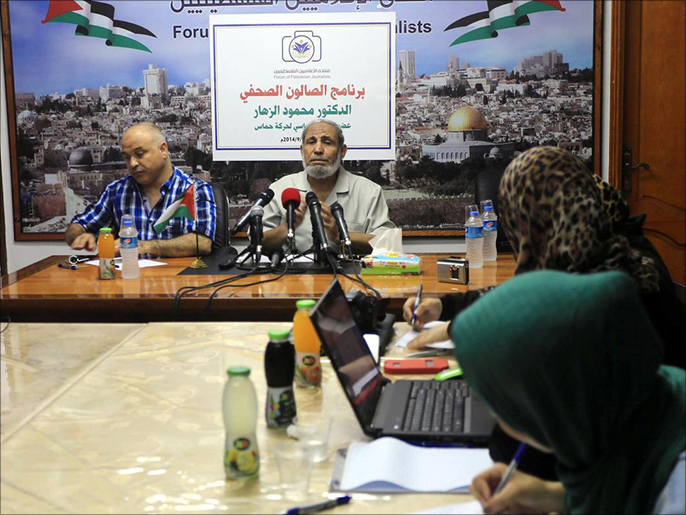 الزهار قال إن علاقة حماس تحسنت مع مصر بعد العدوان على غزة (وكالة الأناضول)