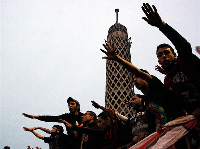 مظاهرة سابقة لألتراس أهلاوي أمام برج القاهرة.jpg