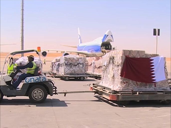 هبطت في مطار أربيل الدولي طائرتان قطريتان تحملان مائة طن من المساعدات للنازحين العراقيين في محافظات إقليم كردستان العراق.