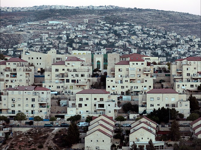 epa04392196 A picture made available on 09 September 2014 shows new buildings under construction in the sprawling Jewish settlement of Beitar Illit, 03 September 2014, in the West Bank, some 10 kilometers south of Jerusalem. Israeli media reports 09 September 2014 that the Adva Center reports an expenditure by the Israeli government of 7,416 New Israeli Shekel (NIS, approx 2060 US Dollar) per capita in 2012, while spending was NIS 4,688 (approx 1,302 US Dollars) per capita in Arab communities. EPA/JIM HOLLANDER