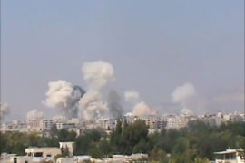 قصف كثيف على بلدة عين ترما بريف دمشق