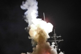 (FILE) A file handout picture made available by the US department of Defense (DoD) on 19 March 2011 shows the Arleigh Burke-class guided-missile destroyer USS Barry (DDG 52) launching a Tomahawk missile in support of Operation Odyssey Dawn at sea in the Mediterranean Sea. The Pentagon said late 22 September 2014, the United States and allied forces launched airstrikes against Islamic State (IS) militants in Syrian territory for the first time. The military was 'using a mix of fighter, bomber and Tomahawk Land Attack Missiles,' in the ongoing operation. The bombings were the first against Islamic State militants in Syria. The US had previously bombed Islamic State targets in Iraq, but said that it would pursue the group in Syria if necessary. The possibility of expanding airstrikes to Syria has drawn condemnation from Russia and Iran. Syrian President Bashar al-Assad has said he would see any intervention in his country as an act of aggression. EPA/US NAVY/RODERICK EUBANKS