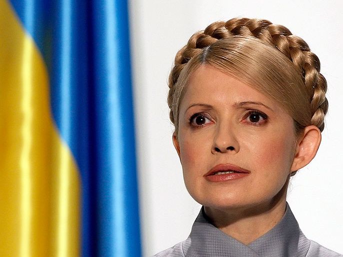 epa04142929 (FILE) A file picture dated 11 March 2010 shows former Ukrainian Prime minister and opposition leader Yulia Tymoshenko speaking during a press conference in Kiev, Ukraine. Ukraine's former premier Yulia Tymoshenko on 27 March 2014 confirms she will run for president in elections on 25 May. EPA/SERGEY DOLZHENKO
