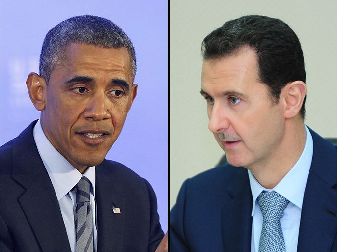 كومبو يجمع بين أوباما وبشار الأسد