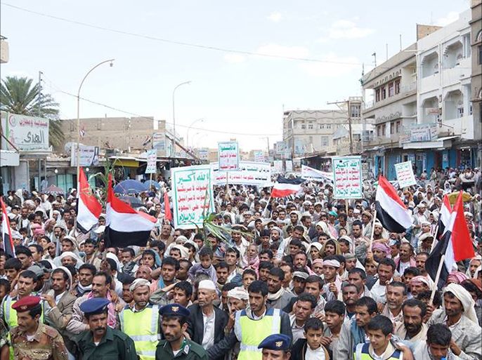 مظاهرات مستمرة للحوثيين منذ أسبوعين