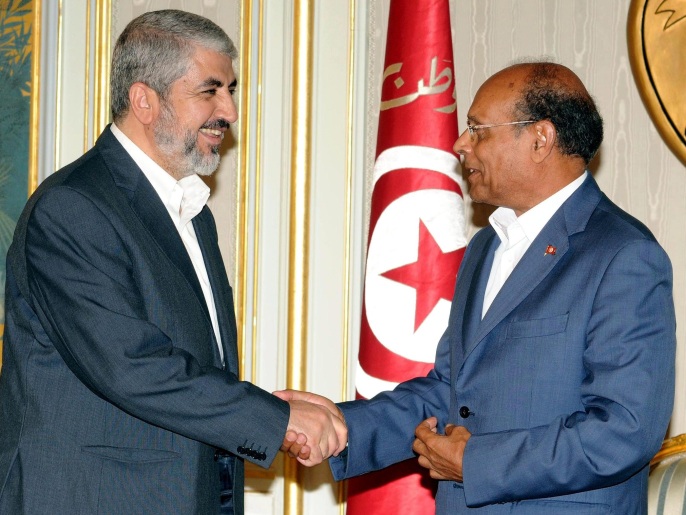 مشعل التقى أثناء زيارته تونس الرئيس منصف المرزوقي (الأوروبية)