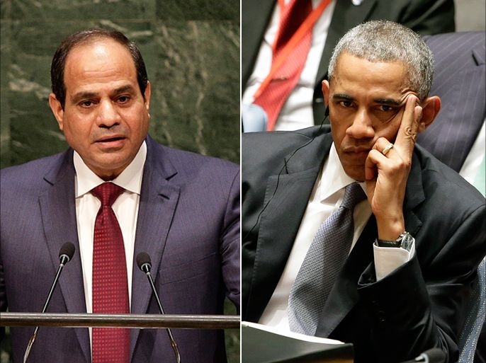 epa : US President Barack Obama - Abdel Fattah Al Sisi, President of Egypt