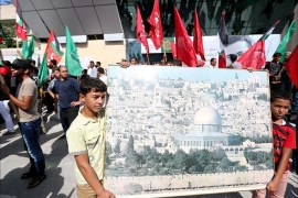 مسيرة بغزة نصرة للمسجد الأقصى