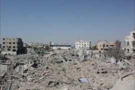 جانب من الدمار الذي حل في حي الشجاعية شرق غزة