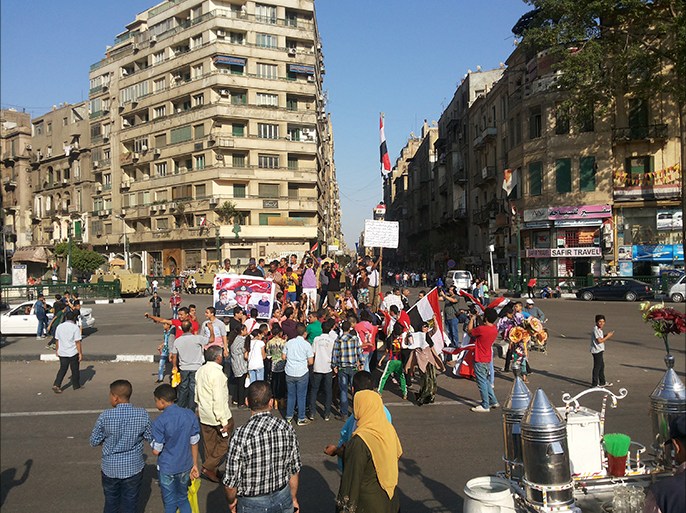 جانب من احتفالات اكتوبر بميدان التحرير