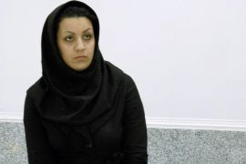 A picture made available on 25 October 2014, shows Iranian Rayhaneh Jabbari handcuffed after her arrest at a police station in Tehran, Iran, 08 July 2007. Jabbari was arrested for having murdered a man but she said that it was self-defence as the man tried to rape her. After more than seven years of investigations, her death sentence was finally executed. She was hanged on 25 October 2014 at the Rajayi-Shar prison in the city of Karaj. The judiciary had hoped for a mercy by the victim's family, but that was denied.