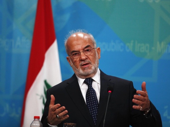 Iraqi Foreign Minister Ibrahim al-Jaafari speaks during a news conference in Baghdad October 1, 2014. REUTERS/Ahmed Saad (IRAQ - Tags - Tags: POLITICS)