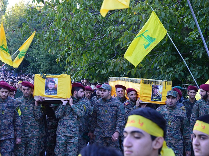 لبنان بعلبك أوكتوبر 7 - حزب الله شيع ثمانية قتلى سقطوا خلال معركة بريتال في لبنان بعلبك (شرق) في أوكتوبر 7 2014