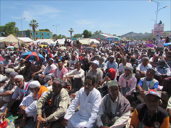 الآلاف من موظفي المؤسسات الحكومية والنقابات انضموا إلى الاعتصام (الجزيرة)
