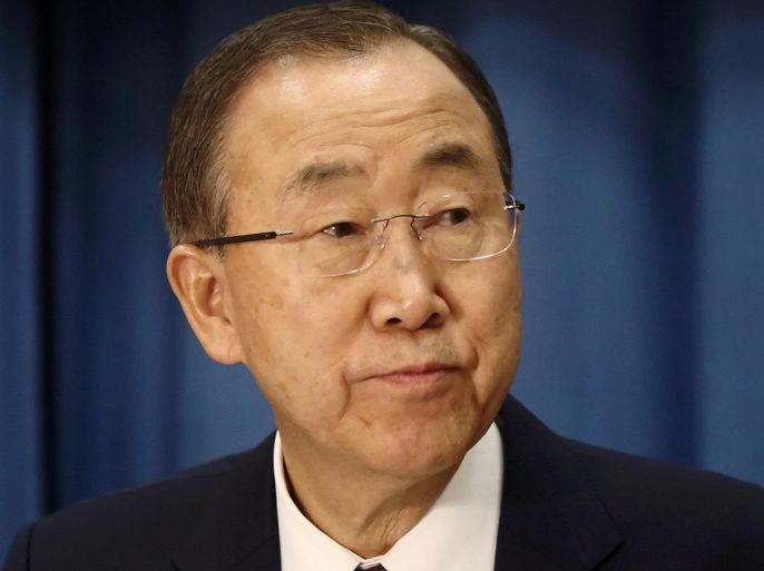 U.N. Secretary-General Ban Ki-moon attends the opening session of a United Nations conference on landlocked developing countries at the U.N. headquarters in Vienna November 3, 2014. REUTERS/Heinz-Peter Bader (AUSTRIA - Tags: POLITICS HEADSHOT)