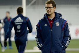 MOSCOW, RUSSIA - OCTOBER 10: Head coach of Russia Fabio Capello is seen during the training of Russian National Team at Arena Khimki in Moscow, Russia, on October 10, 2014. Russian will play Moldova in their match for Euro 2016 at the Otkrytie Arena on Sunday evening in Moscow.