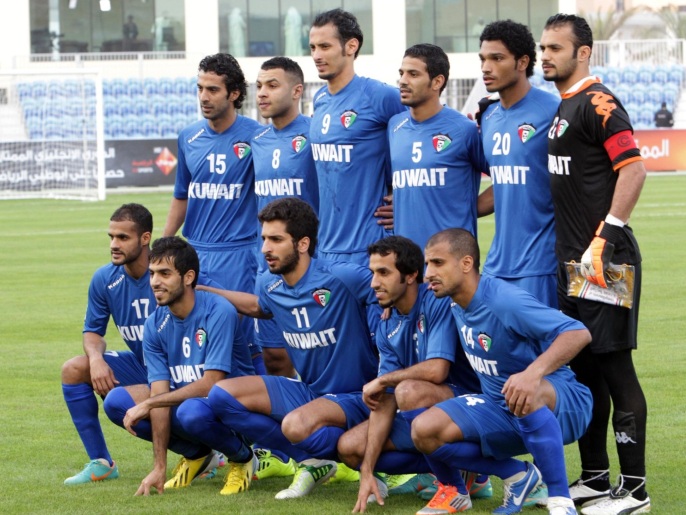 ‪‬ منتخب الكويت وصل إلى نصف نهائي كأس الخليج في دورتها الأخيرة في 2013 بالبحرين(غيتي)