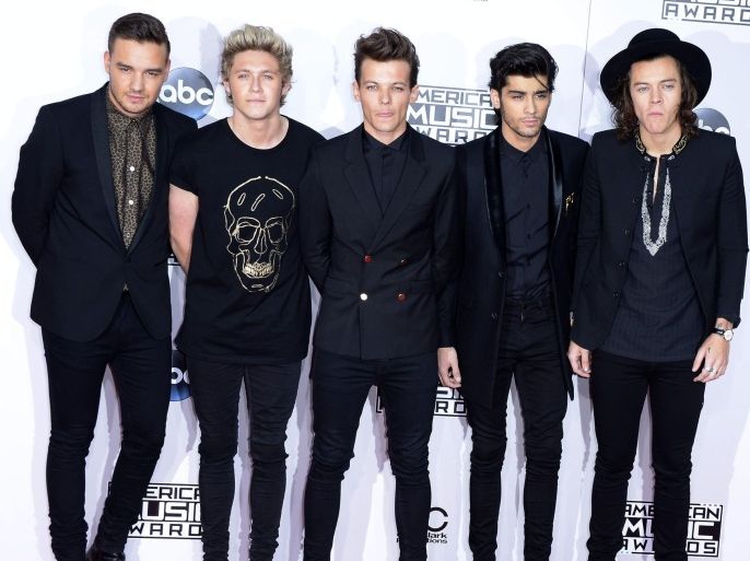 The group One Direction arrives for the 2014 American Music Awards at the Nokia Theatre in Los Angeles, California, USA, 23 November 2014.