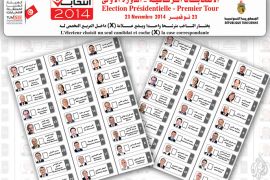 تصميم فني / ورقة الاقتراع في الانتخابات التونسية