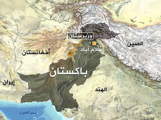 خريطة وزيرستان توجد شمال غرب باكستان - الموسوعة