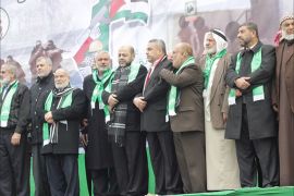 قيادات ونواب حركة حماس المشاركين في المهرجان